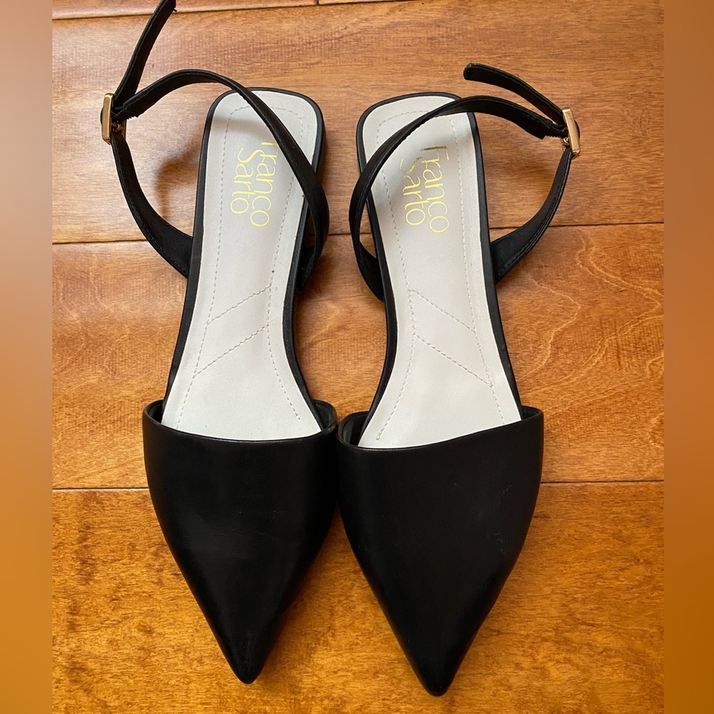 NEW Franco Sarto Slingback Black Flats Size 7